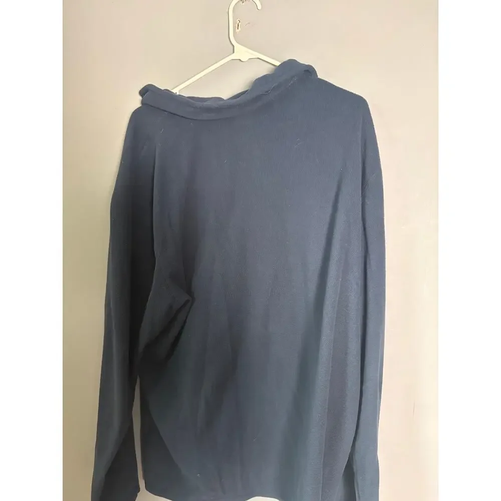 The North Face Quarter Zip Lightweight Fleece Sweater Navy Size XL Read